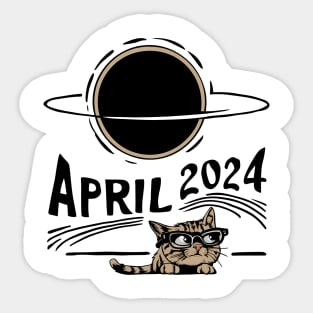 Cat Solar Eclipse Sticker